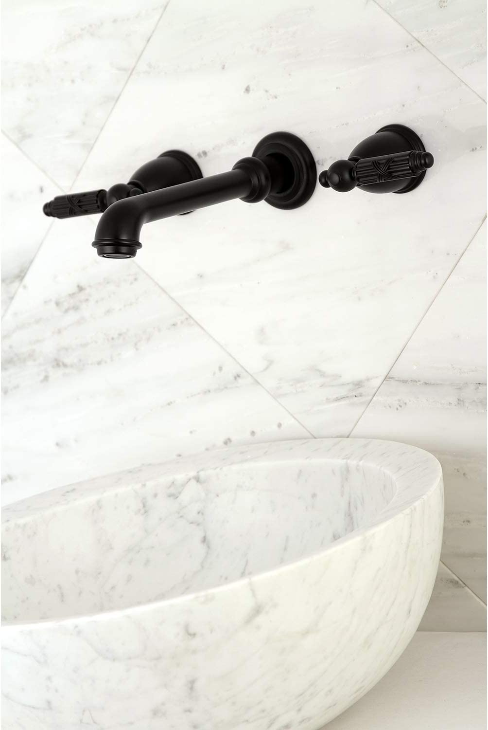 Kingston Brass KS7120GL Georgian Bathroom Faucet, Matte Black