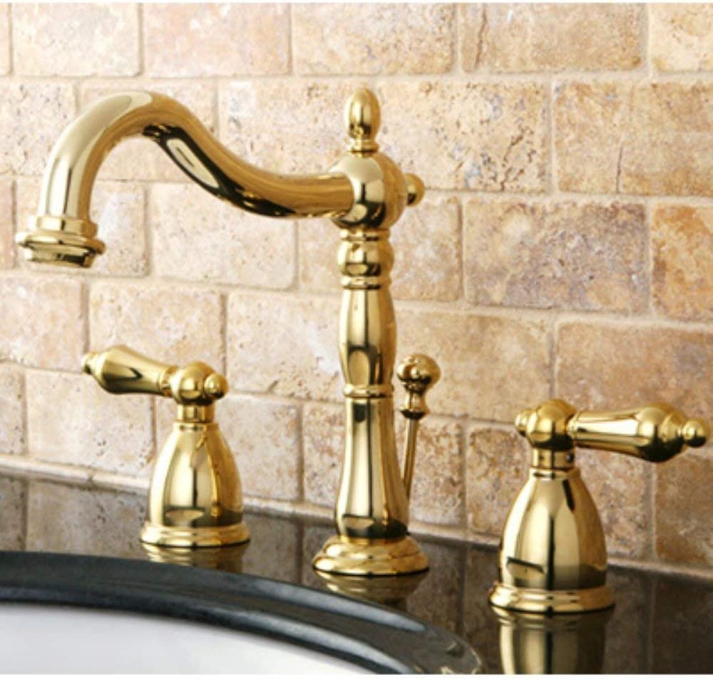 Kingston Brass KB1973AX 8 in. Widespread Bathroom Faucet, Antique Brass