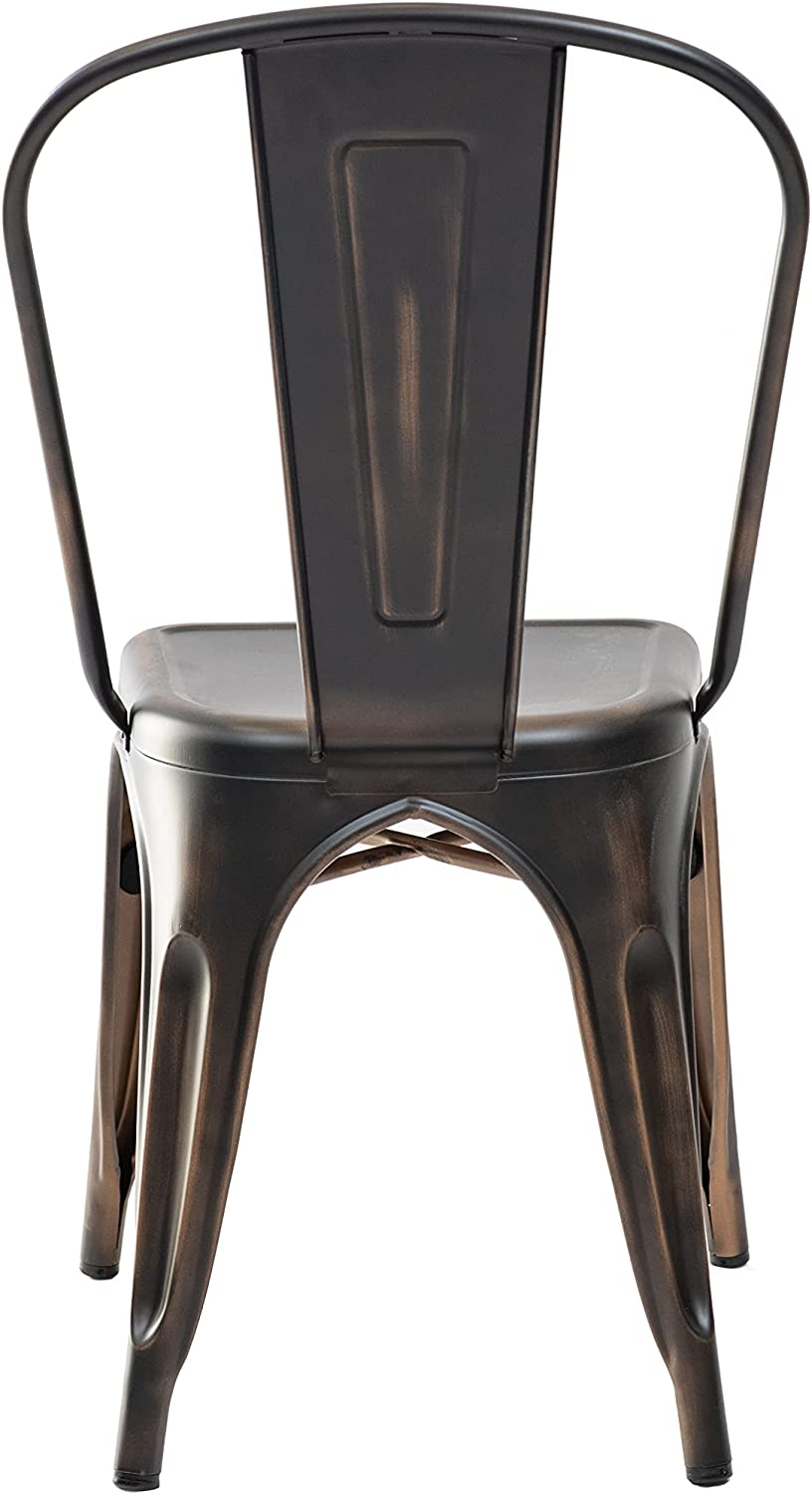 Commercial Seating Products Oscar Metal Dining Chairs, Amber