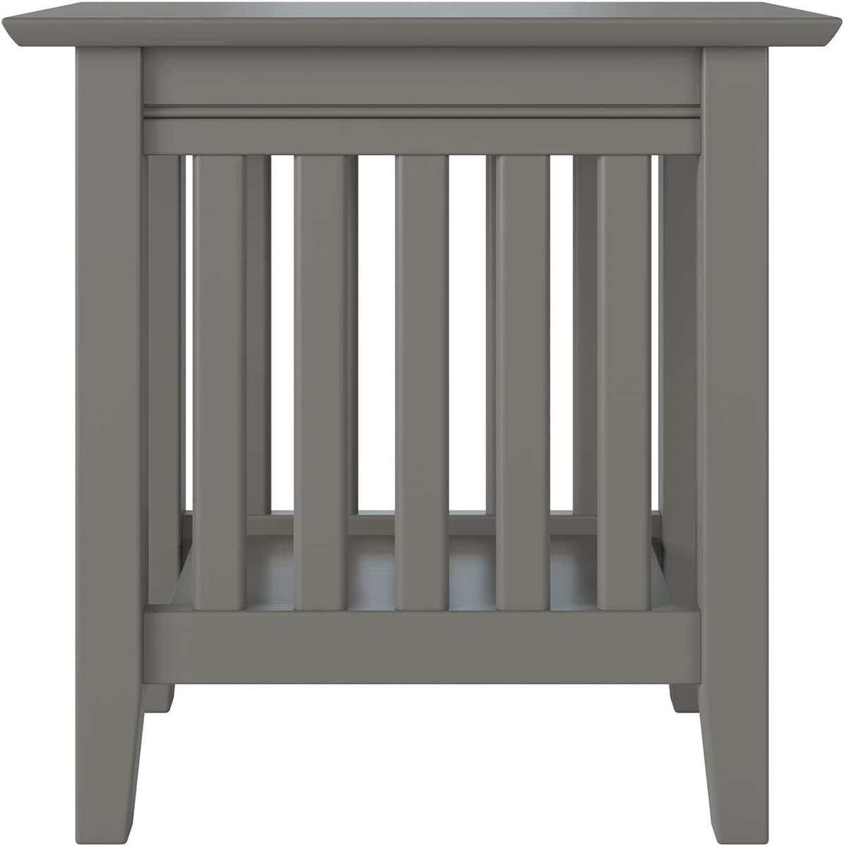 AFI Mission Chair Side Table, (22&#34; x 14&#34;), Grey