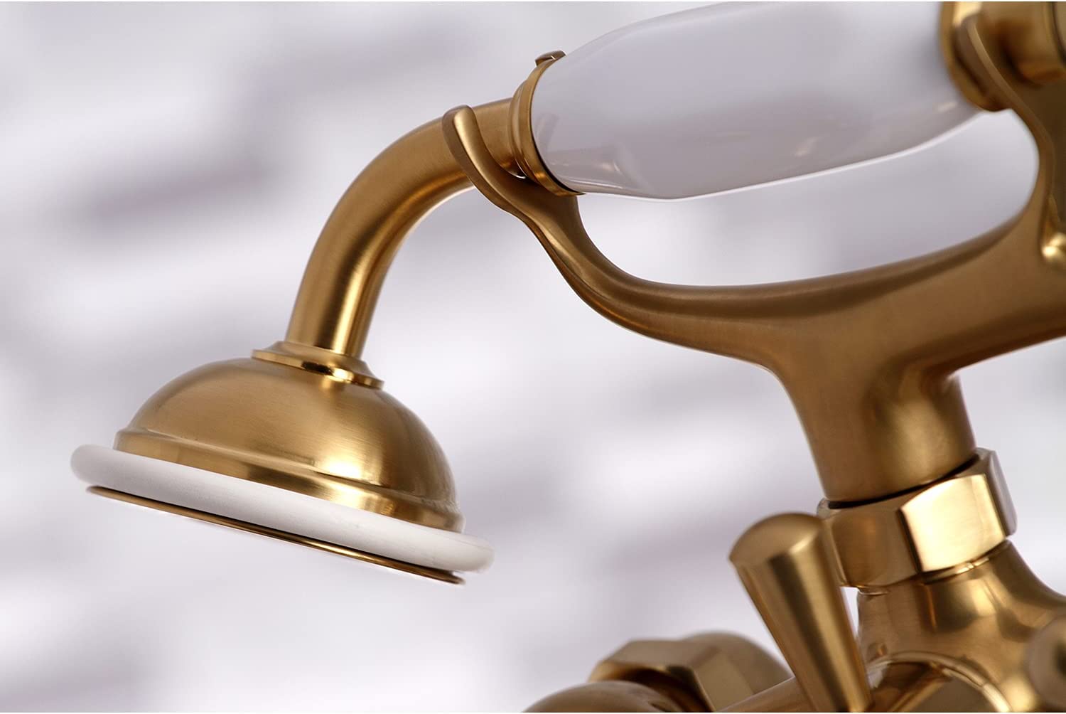 Kingston Brass KS267SB Kingston Clawfoot Tub Faucet, 4-5/8&#34; x 4-5/16&#34; (L) x 6-9/16&#34; (W) x 7-1/16&#34; (H), Brushed Brass