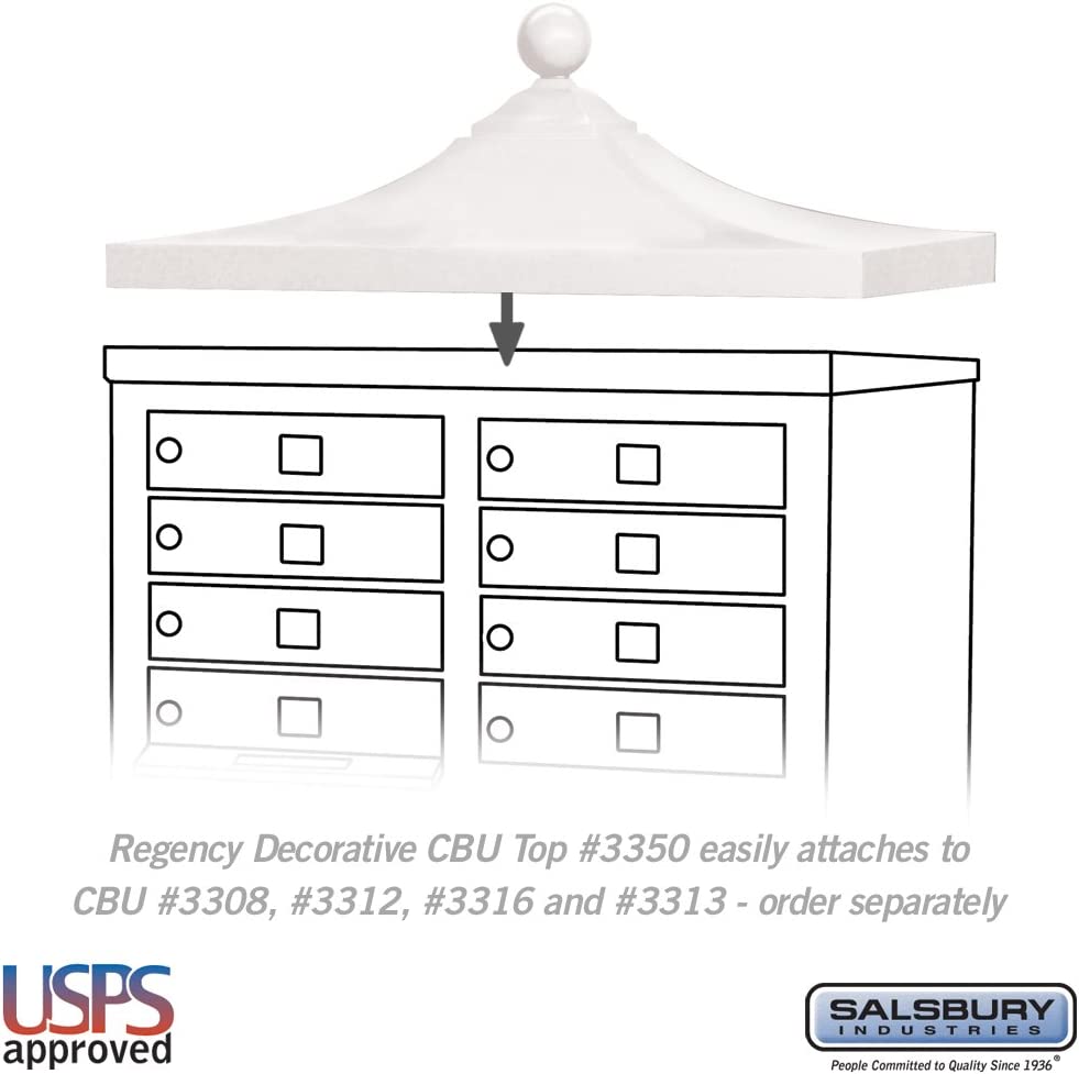 Salsbury Industries 3350WHT Regency Decorative CBU Top, White