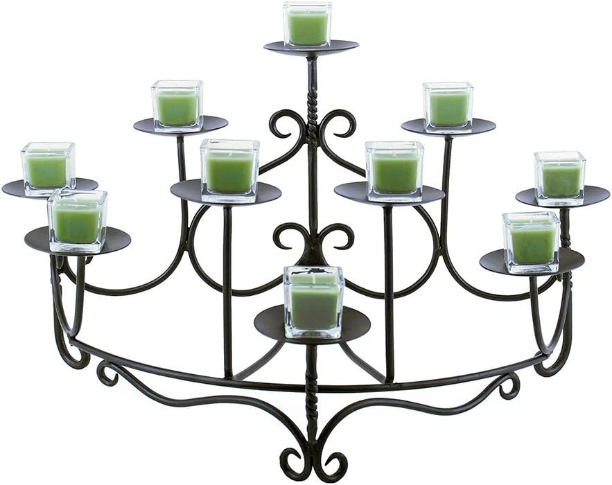 Minuteman International Spandrels Wrought Iron Hearth Fireplace Candelabra