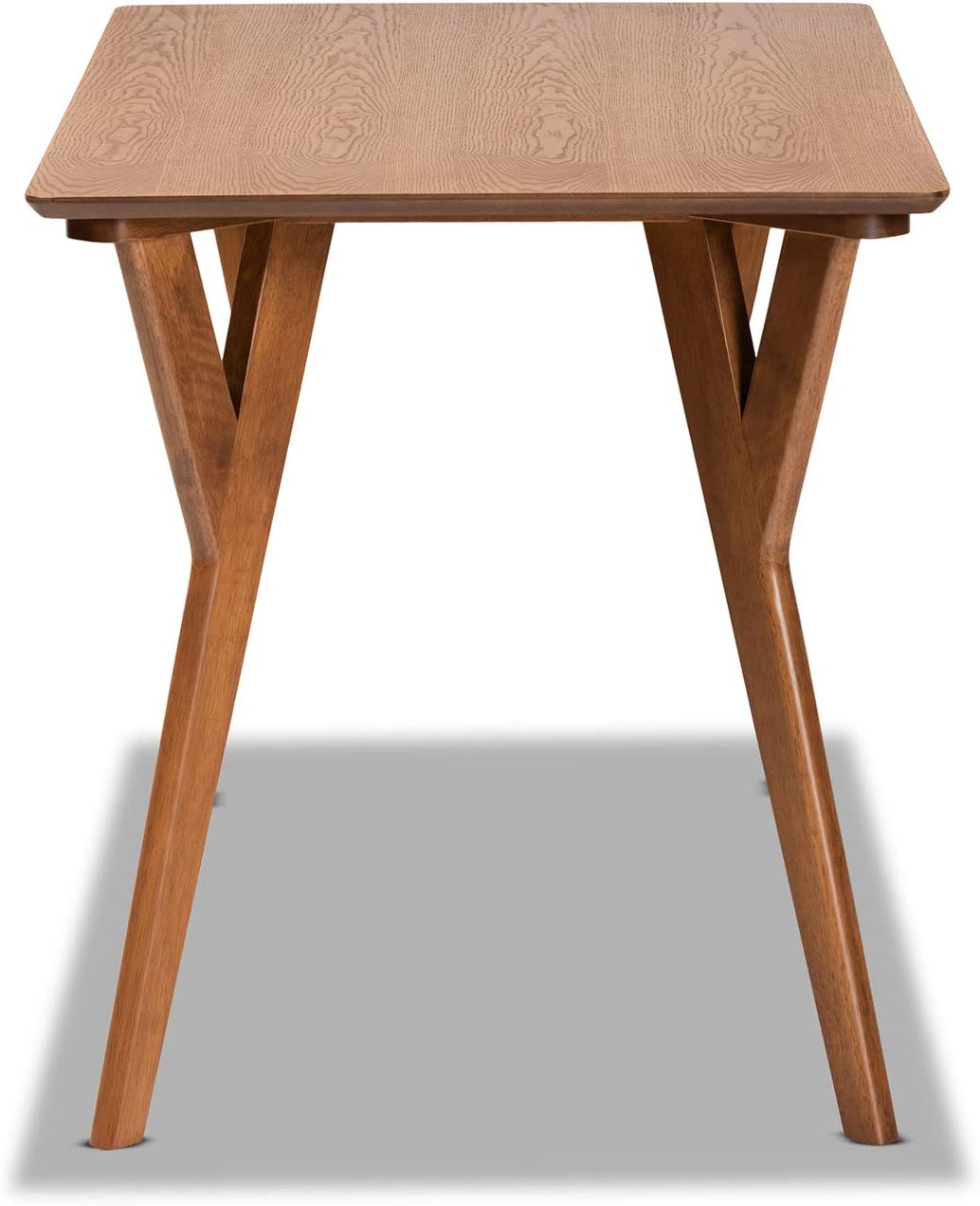 Baxton Studio Sahar Mid-Century Modern Transitional Walnut Brown Finished Wood Dining Table