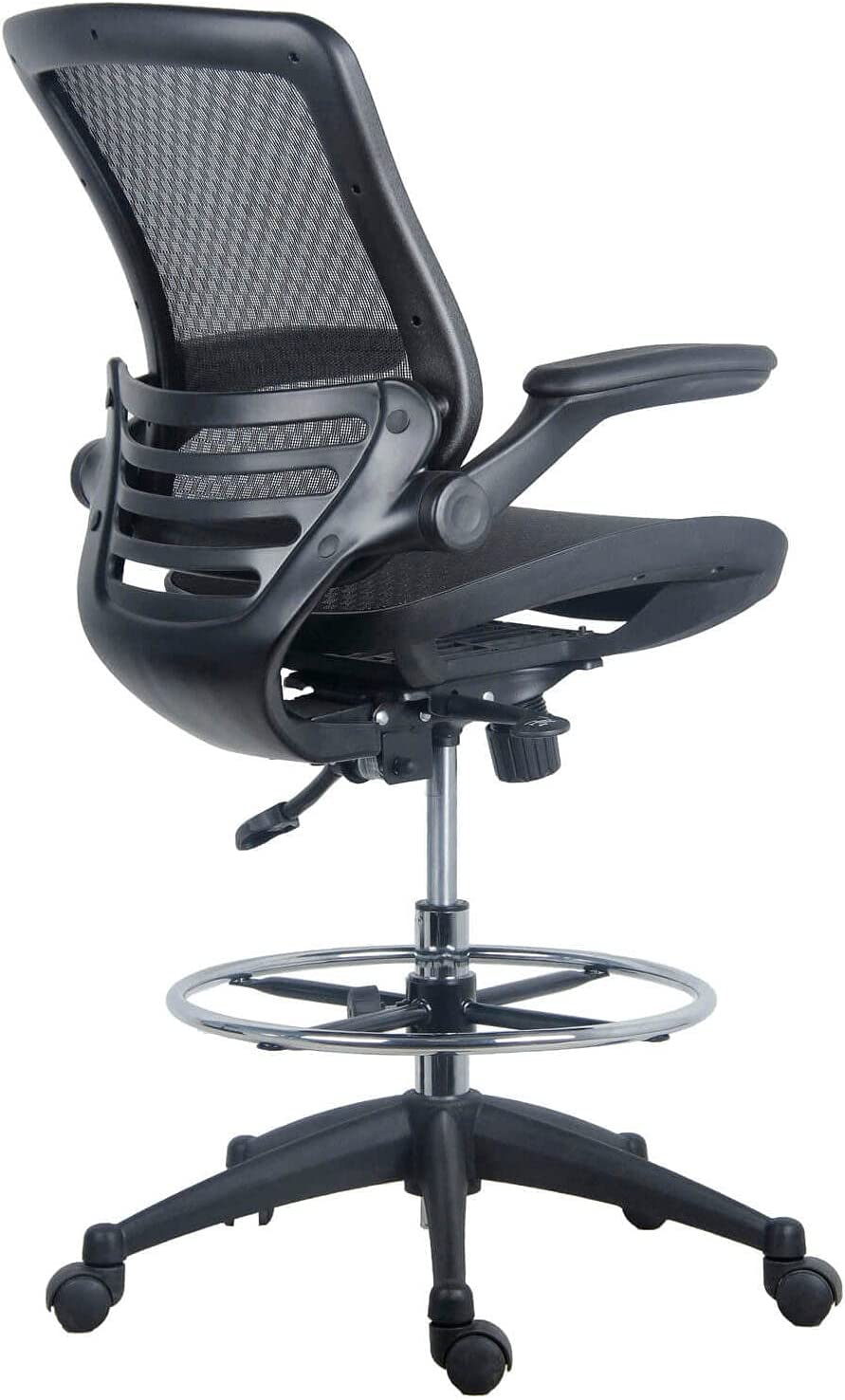 Harwick Evolve All Mesh Heavy Duty Drafting Chair, Dark Knight Edition