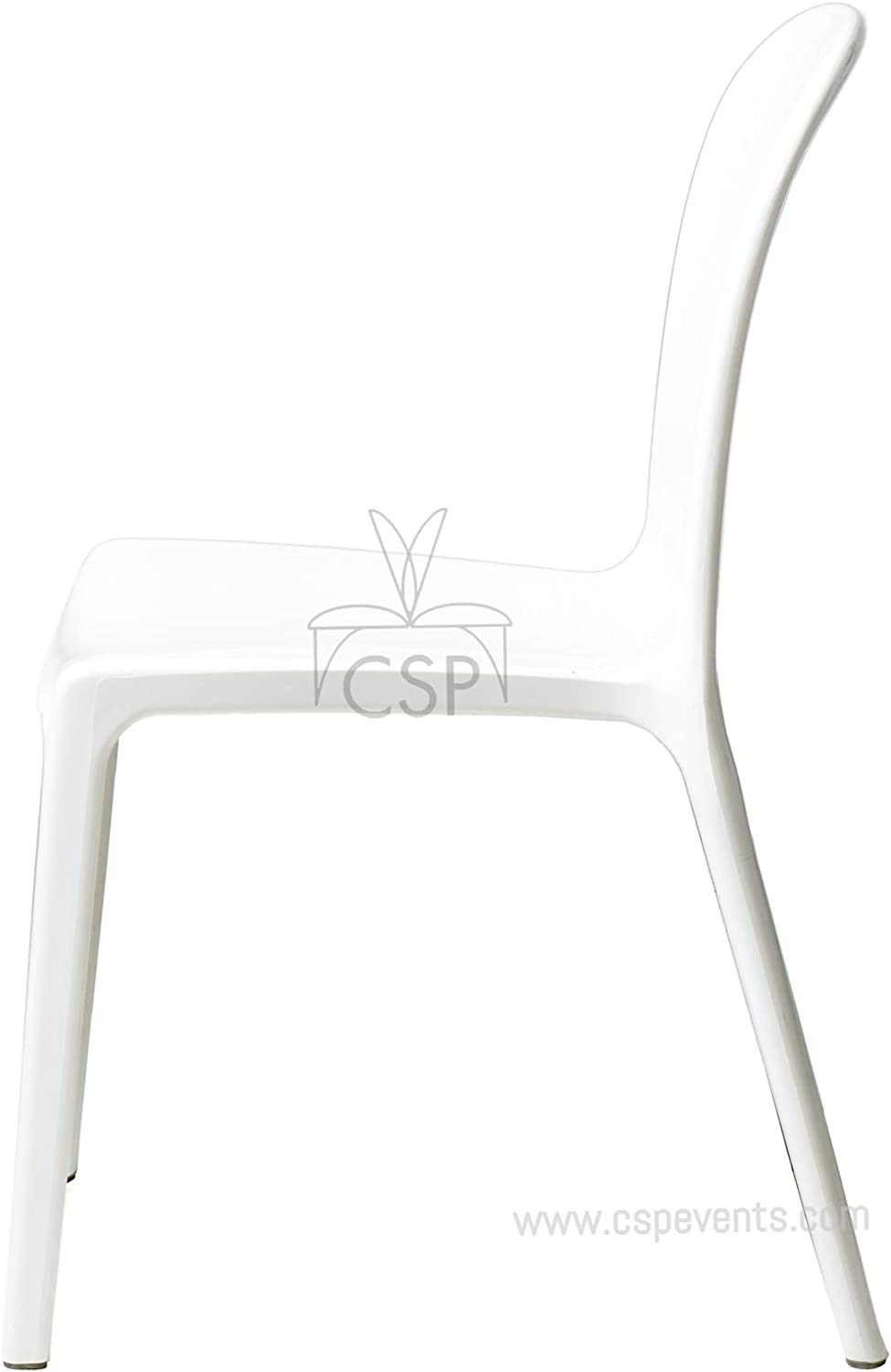 Commercial Seating Products Polycarbonate Genoa Chairs, White