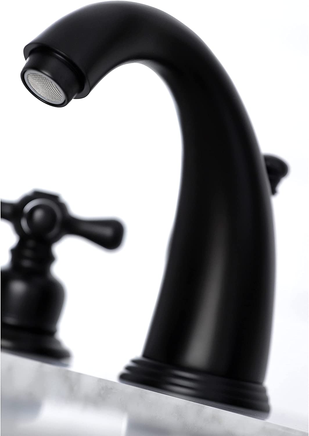 Kingston Brass KB980AX Victorian Widespread Bathroom Faucet, Matte Black