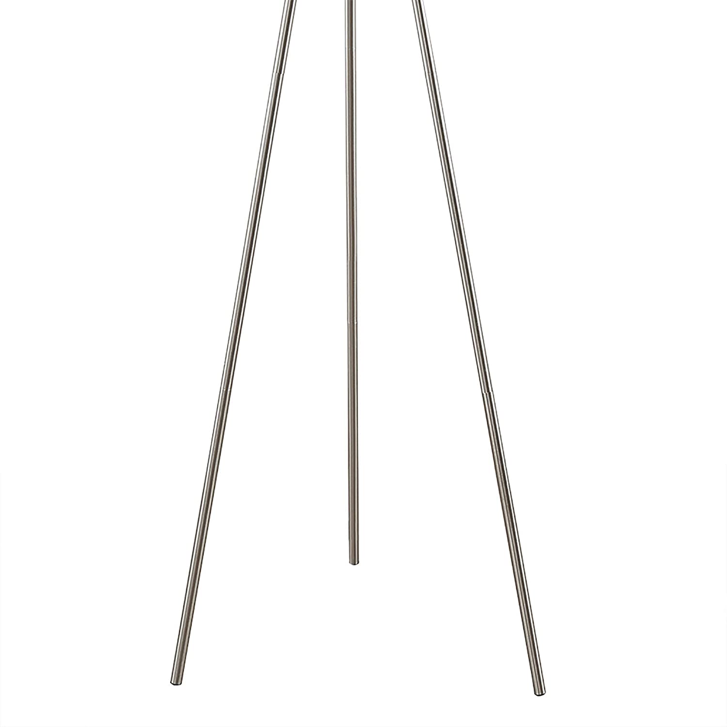 INK+IVY II154-0091 Pacific Floor Lamp-Modern Luxe Accent Furniture D√É∆í√Ç¬©cor Lighting for Living Room Metal Post Silver Tripod Uplight, Grey Round Shades, 64.5&#34; Tall