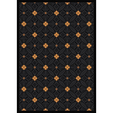 Joy Carpets Any Day Matinee Fort Wood Theater Area Rugs, 46-Inch by 64-Inch by 0.36-Inch, Black