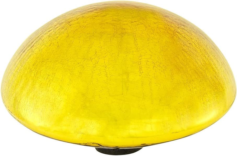 Achla Designs Glass Toadstool Mushroom Gazing Ball, Yellow