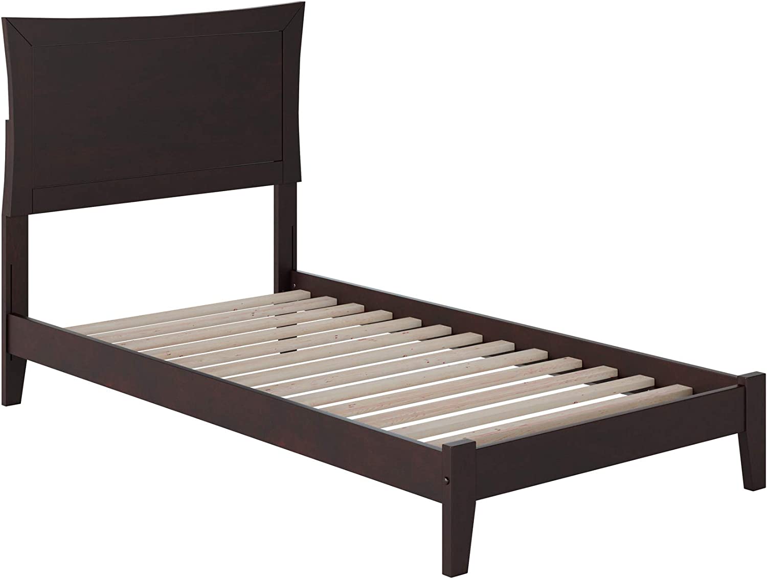 AFI Metro Platform Bed with Open Footboard and Turbo Charger, Espresso