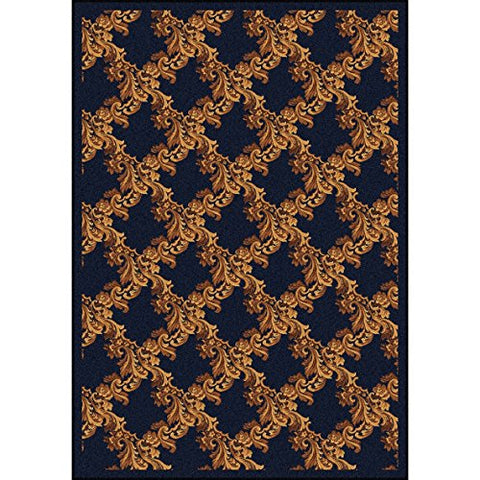 Joy Carpets Any Day Matinee Corinth Theater Area Rugs, 92-Inch by 129-Inch by 0.36-Inch, Navy