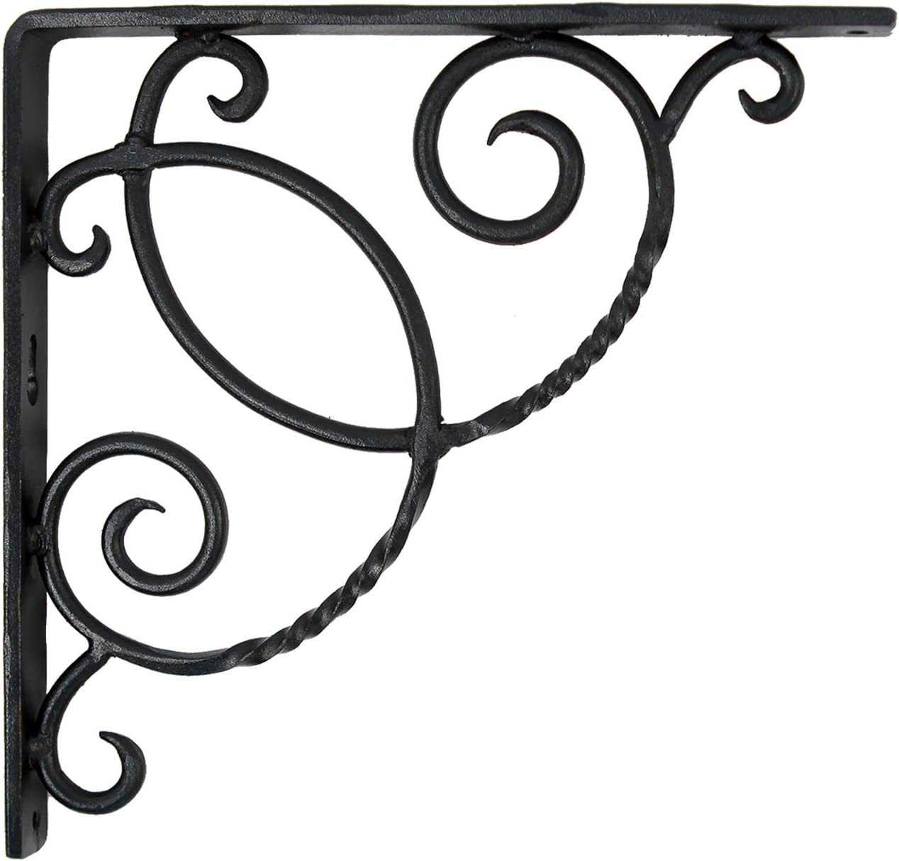 Achla Designs Wrought Iron Decorative Scroll Shelf Brackets, Pair