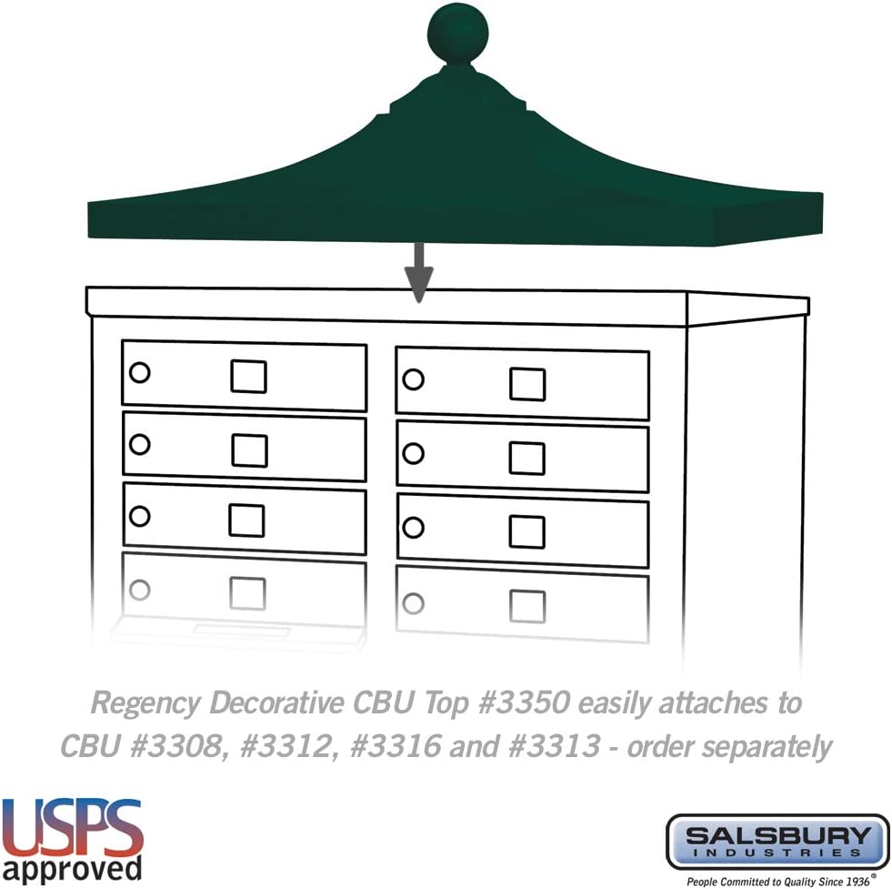 Salsbury Industries 3350GRN Regency Decorative CBU Top, Green