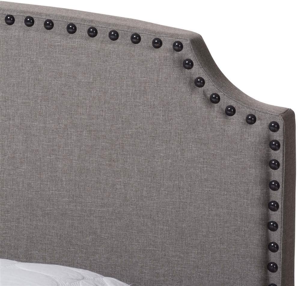 Baxton Studio Odette Modern and Contemporary Light Grey Fabric Upholstered Full Size Bed