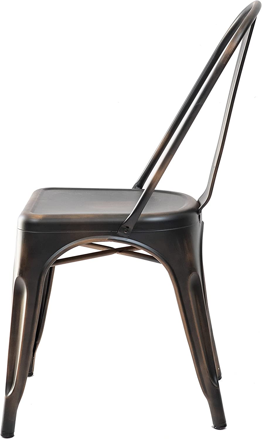 Commercial Seating Products Oscar Metal Dining Chairs, Amber