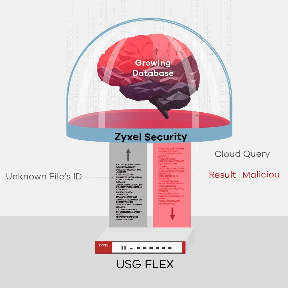 Zyxel USG Flex 100 (USG40 v2), UTM Firewall Hardware Only, Recommended up to 25 Users [USGFLEX100]