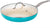 12 in. Ceramic Aluminum Nonstick Frying Pan in Blue with Lid