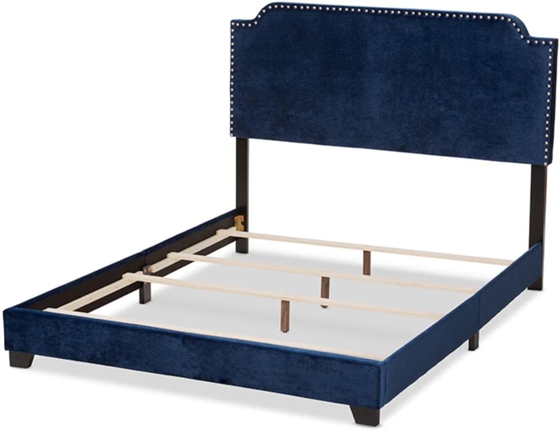 Baxton Studio Darcy Luxe and Glamour Velvet Upholstered Bed