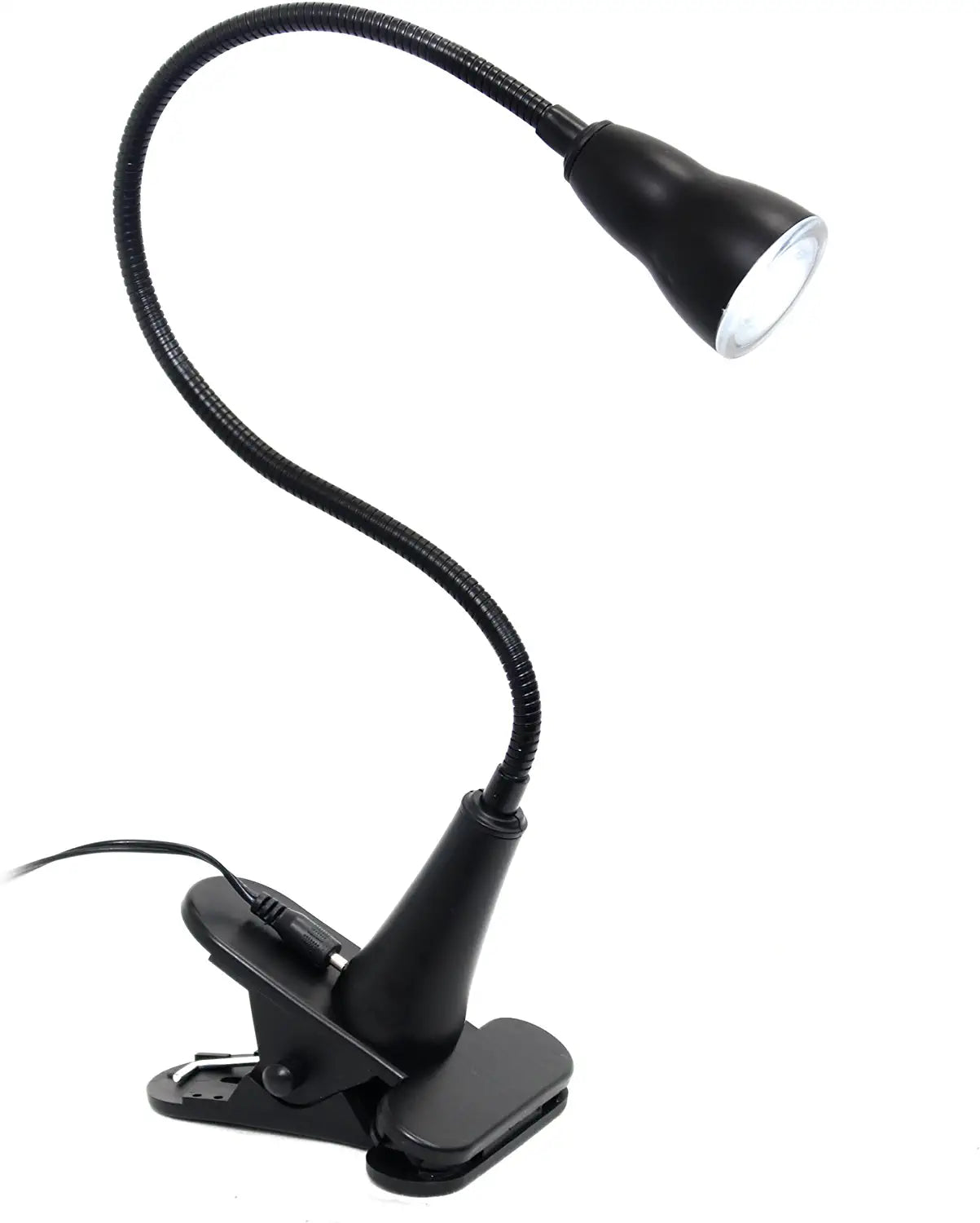 Simple Designs LD2015-BLK Basic 1W LED Gooseneck Flexible Clip Light Desk Lamp, Black Visit the Simple Designs Store