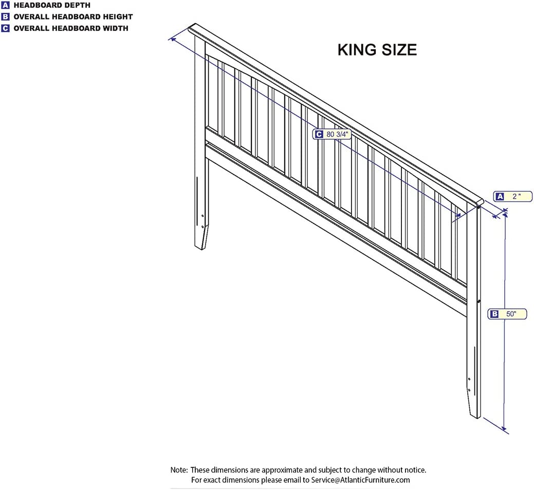 Atlantic Furniture Mission Headboard King Espresso