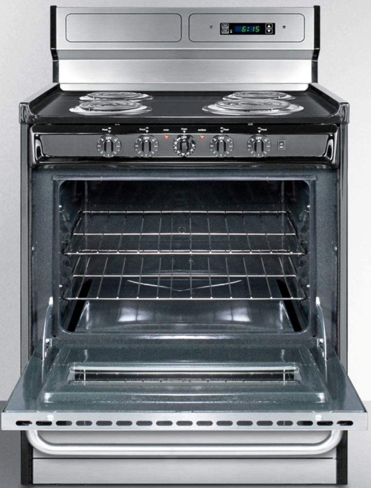 Summit TEM230BKWY Kitchen Cooking Range, Stainless Steel