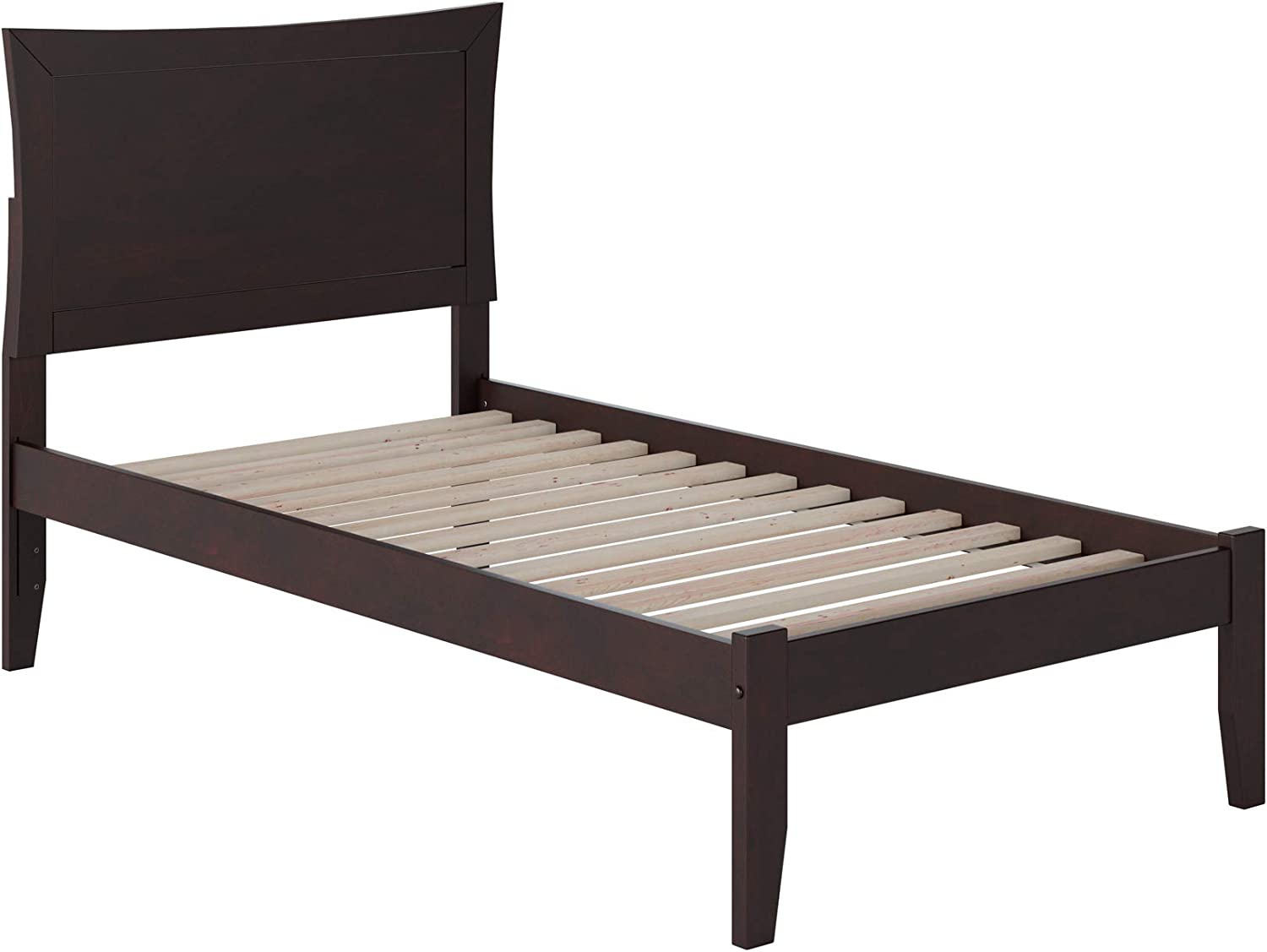 AFI Metro Platform Bed with Open Footboard and Turbo Charger, Espresso