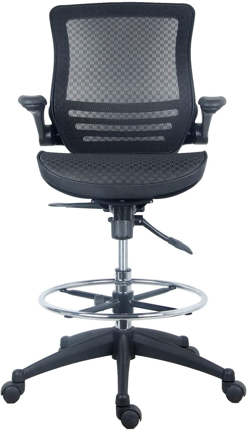 Harwick Evolve All Mesh Heavy Duty Drafting Chair, Dark Knight Edition