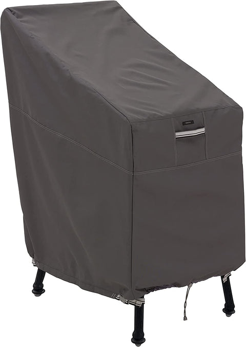 Classic Accessories Ravenna Water-Resistant 26 Inch Patio Bar Chair &amp; Stool Cover, stackable chair covers for outdoor furniture