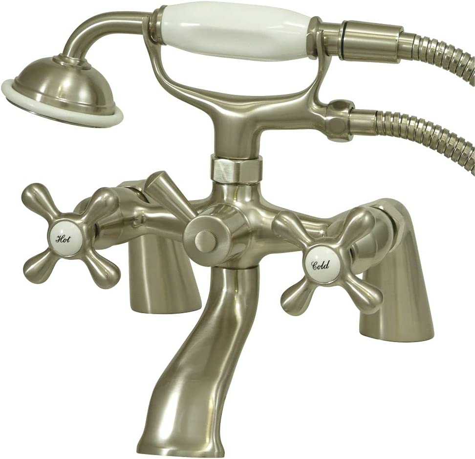 Kingston Brass KS267SB Kingston Clawfoot Tub Faucet, 4-5/8&#34; x 4-5/16&#34; (L) x 6-9/16&#34; (W) x 7-1/16&#34; (H), Brushed Brass