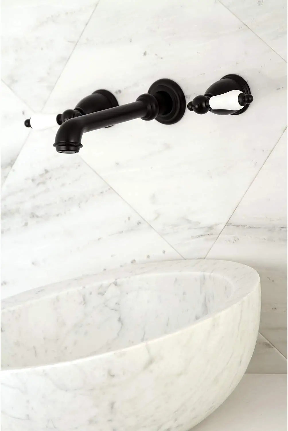 Kingston Brass KS7120PL English Country Bathroom Faucet, Matte Black