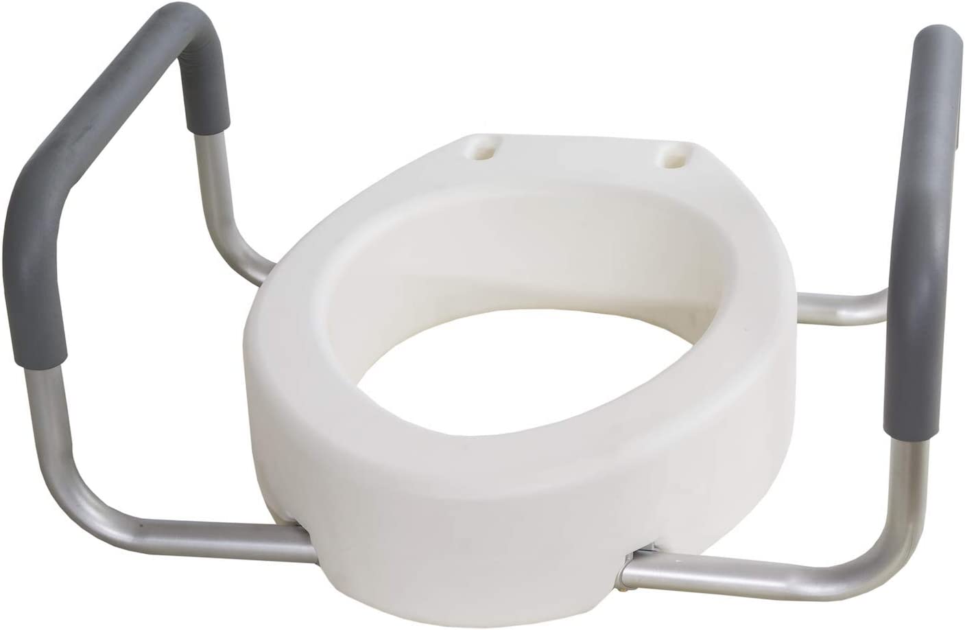 Essential Medical Supply Toilet Seat Riser with Removable Arms - Standard Bowl, 17.5 x 13.5 x 3.5 Inch