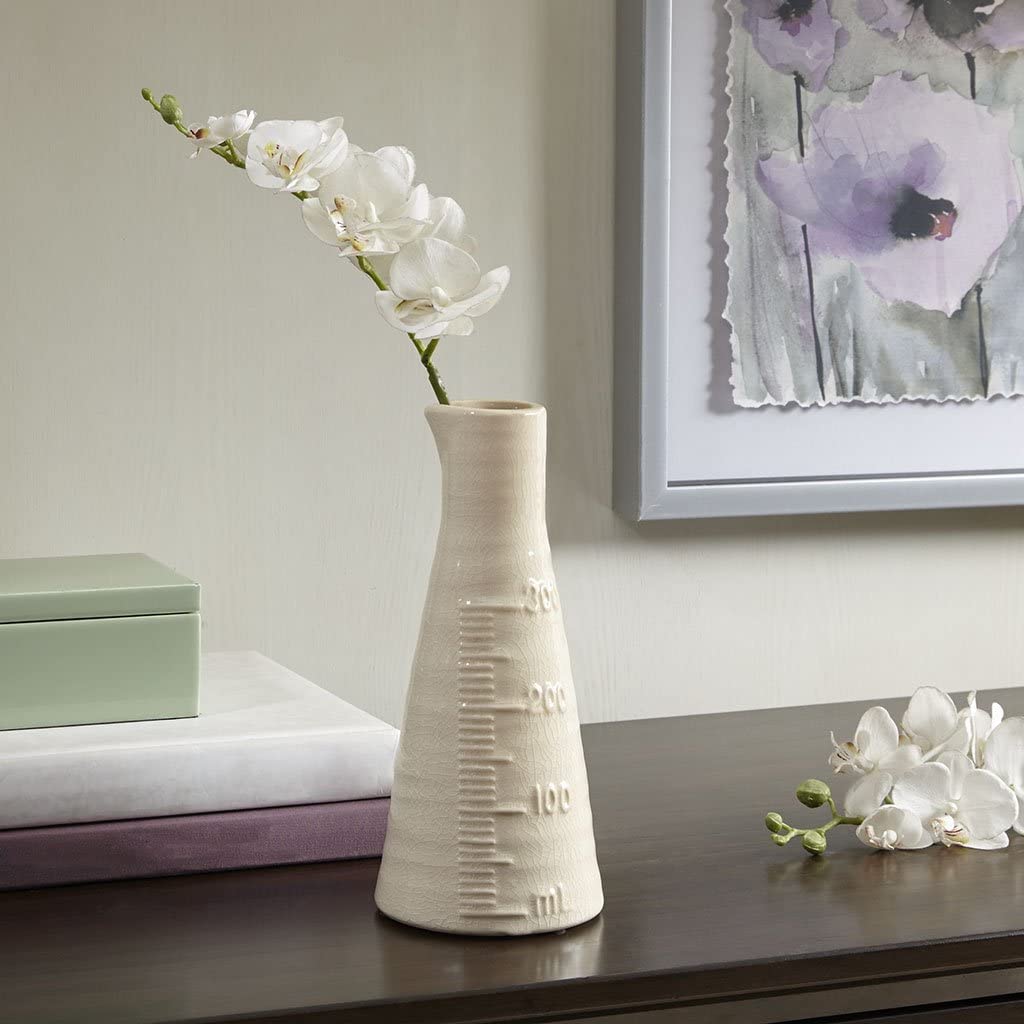 Madison Park Ceramic Vase White/Small