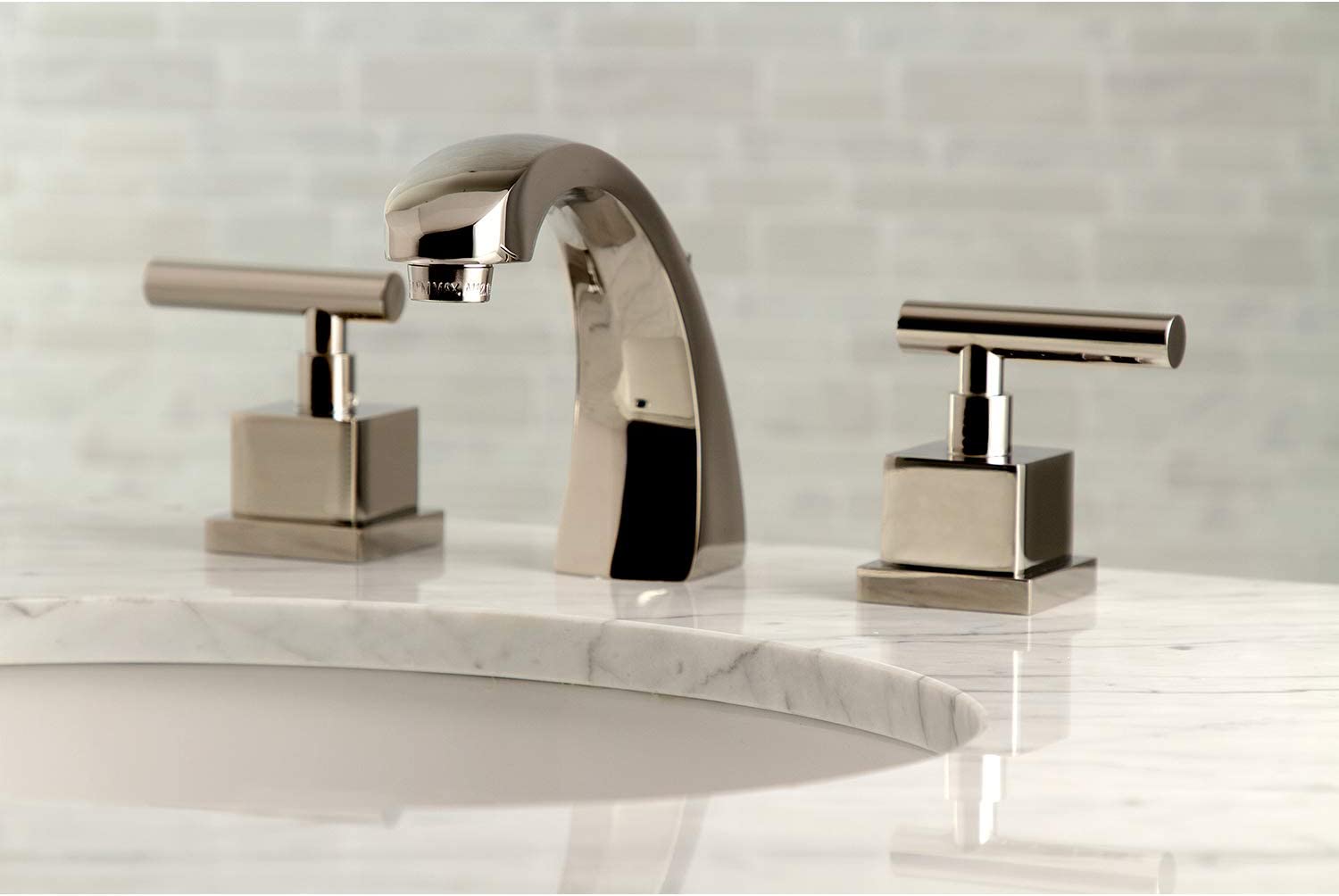 Kingston Brass KS4986CQL Claremont Widespread Bathroom Faucet, Polished Nickel