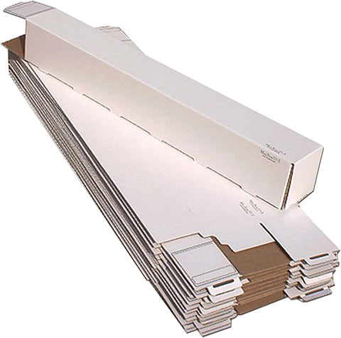 AOS Stackable Mailer and Documents Storage Box - 5&#34;x5&#34;x37&#34;, Pack of 25