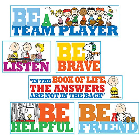Eureka Snoopy and Peanuts Positive Quotes Classroom Bulletins, 0.1&#39;&#39; x 18&#39;&#39; x 28&#39;&#39;, 22pc