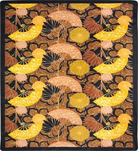 Joy Carpets Kaleidoscope Pacific Rim Whimsical Area Rugs, 92-Inch by 129-Inch by 0.36-Inch, Burgundy