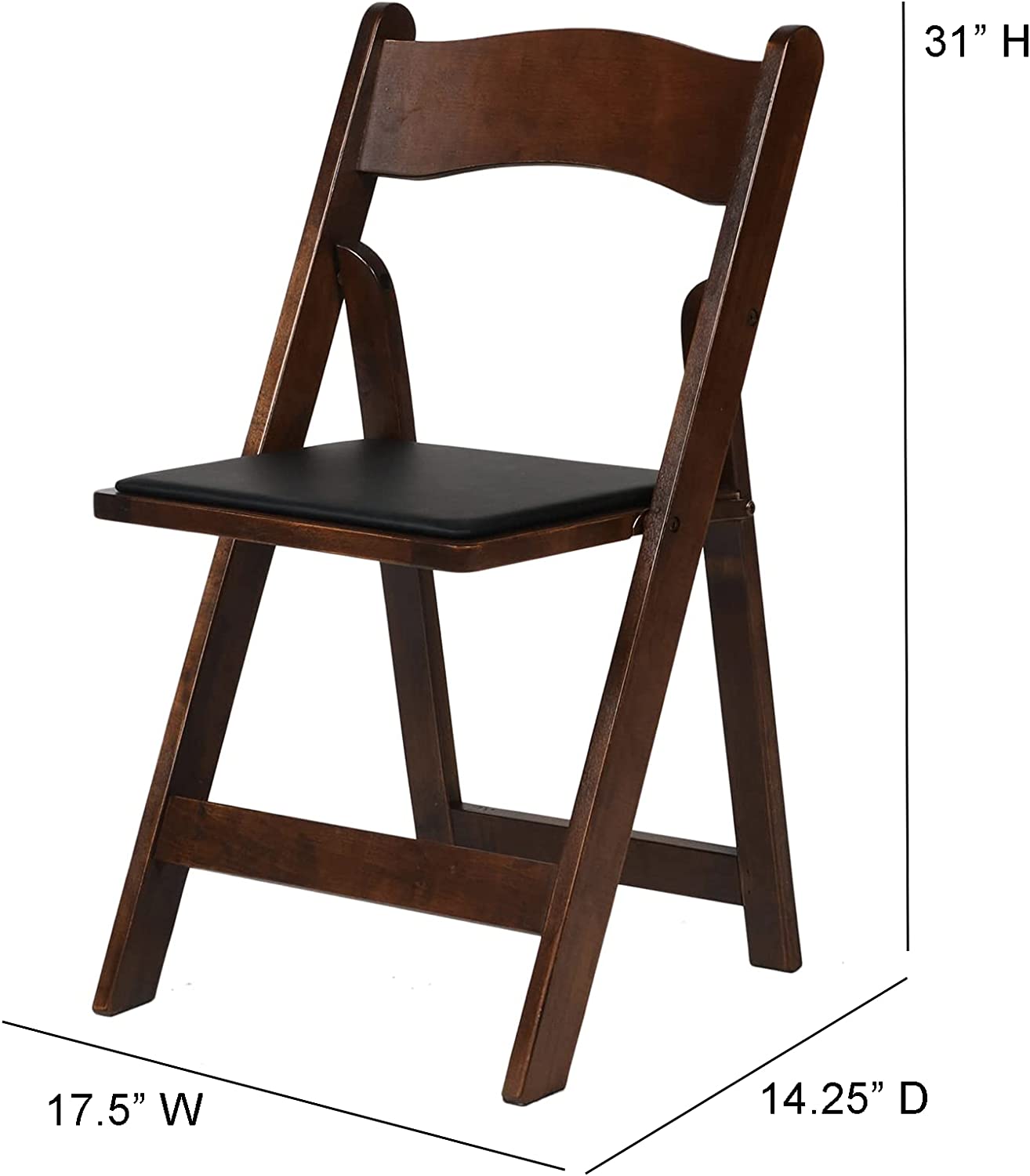 Commercial Seating Products American Padded Folding Chairs, Fruitwood