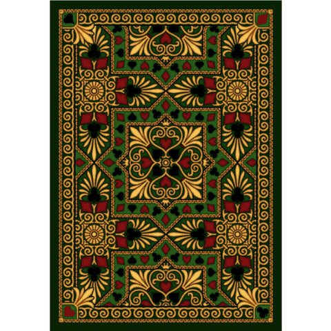 Joy Carpets Games People Play Jackpot Gaming Area Rugs, 46-Inch by 64-Inch by 0.36-Inch, Emerald