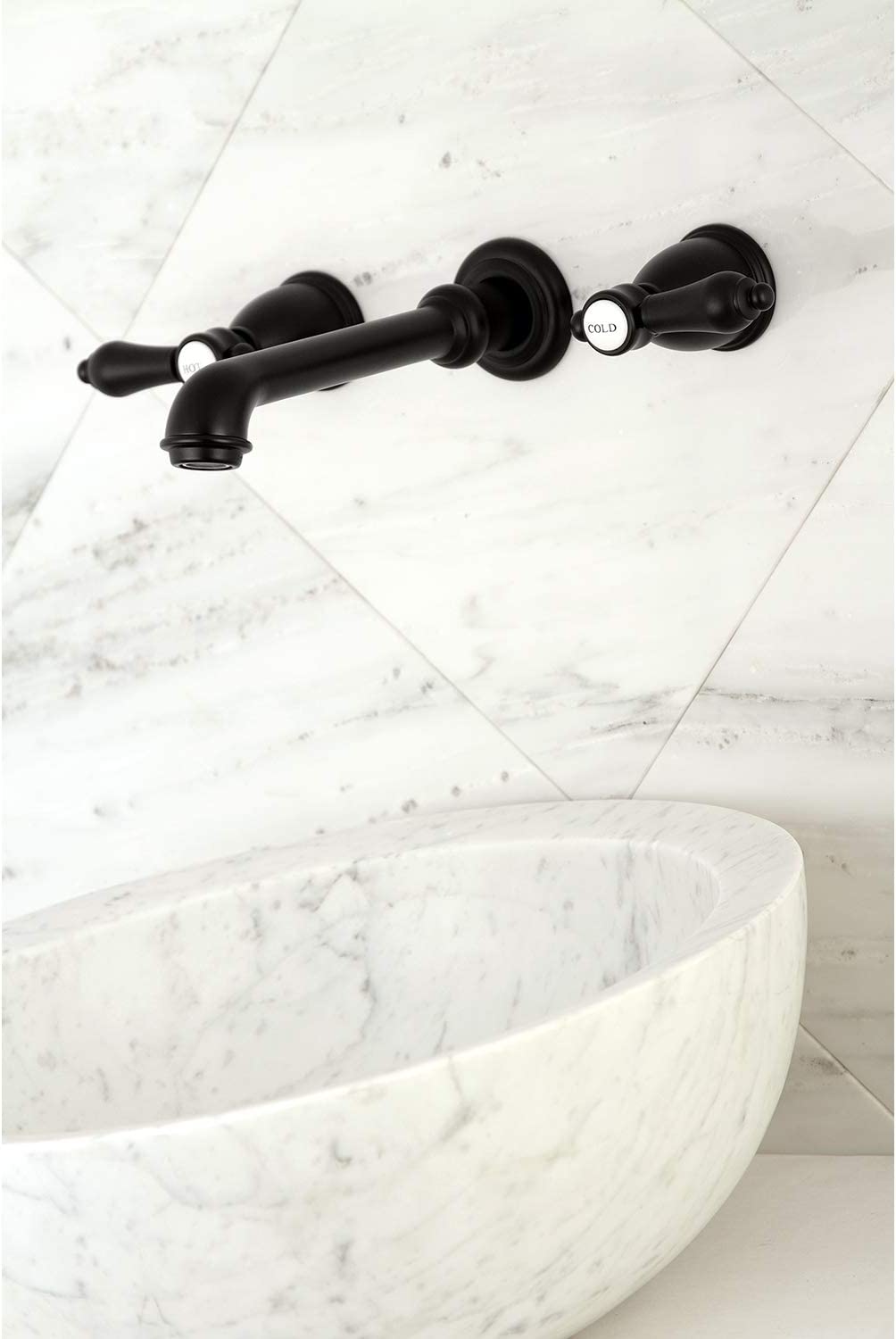 Kingston Brass KS7120BAL Heirloom Bathroom Faucet, Matte Black