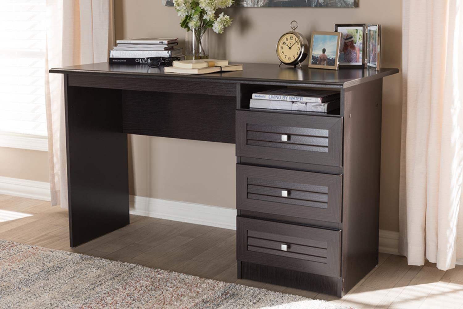 Baxton Studio Carine Modern and Contemporary Wenge Brown Finished Desk