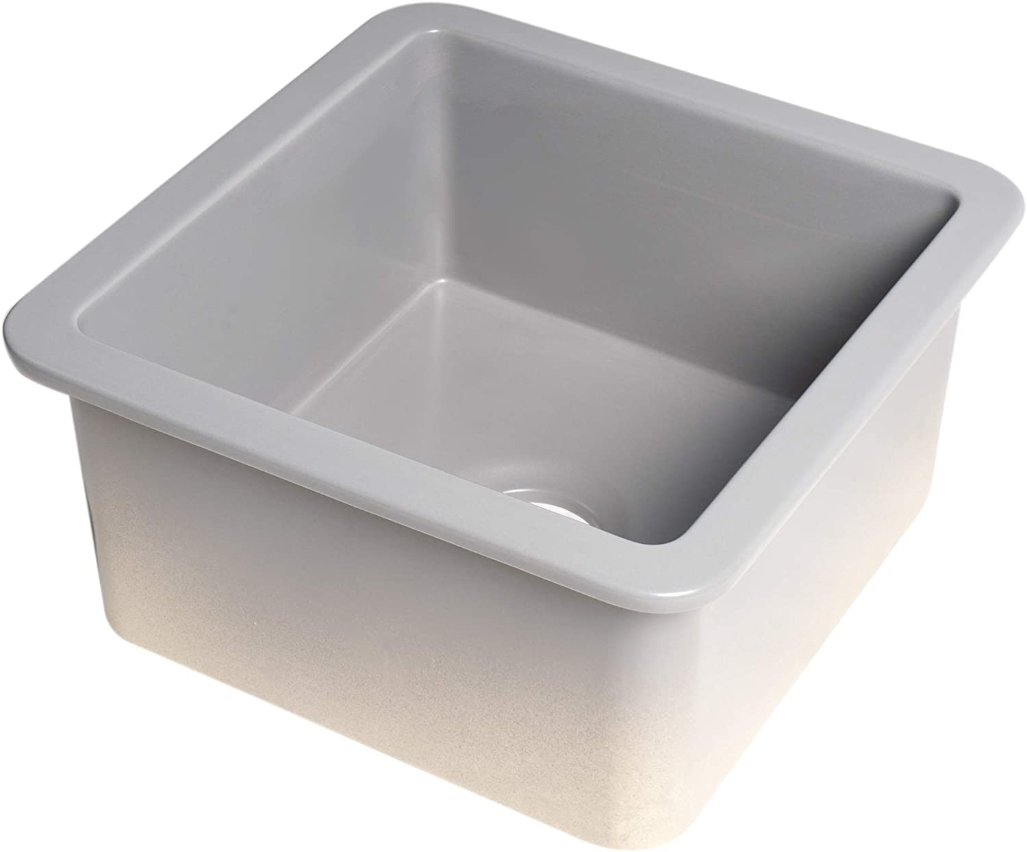 ALFI brand ABF1818S-GM Kitchen Sink, Grey Matte