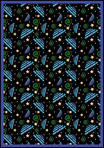 Joy Carpets Kaleidoscope Pogo Whimsical Area Rugs, 92-Inch by 129-Inch by 0.36-Inch, Multicolored