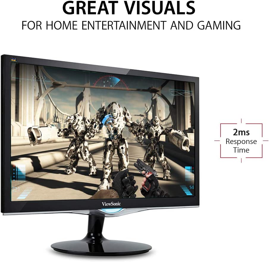 ViewSonic VX2252MH 22 Inch 2ms 60Hz 1080p Gaming Monitor with HDMI DVI and VGA Inputs