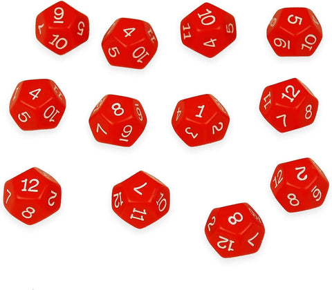 LEARNING ADVANTAGE 12 SIDED POLYHEDRA DICE (Set of 12)