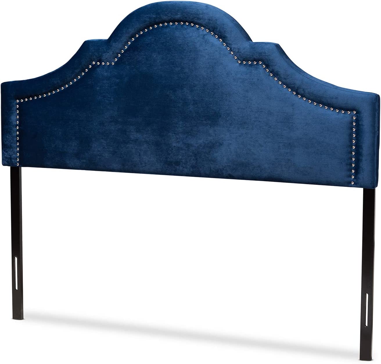 Baxton Studio Rita Modern and Contemporary Navy Blue Velvet Fabric Upholstered Full Size Headboard