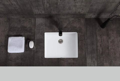 Isla Undermount Ceramic Basin Sink, Glossy White