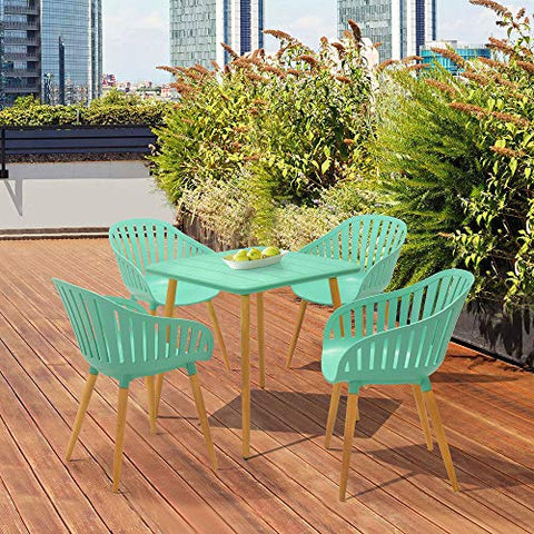 ARMEN LIVING SETNAODSAGE Nassau Outdoor 5 Piece Sage Eucalyptus Dining Set