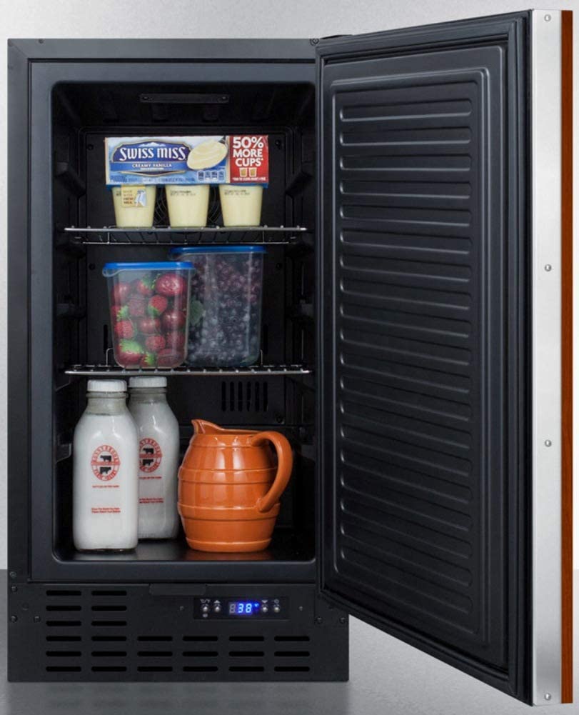 Summit Panel Ready Compact Refrigerator/Freezer Pair with FF1843BIF 18&#34;&#34; Compact Refrigerator and SCFF1842IF 18&#34;&#34; Compact Freezer