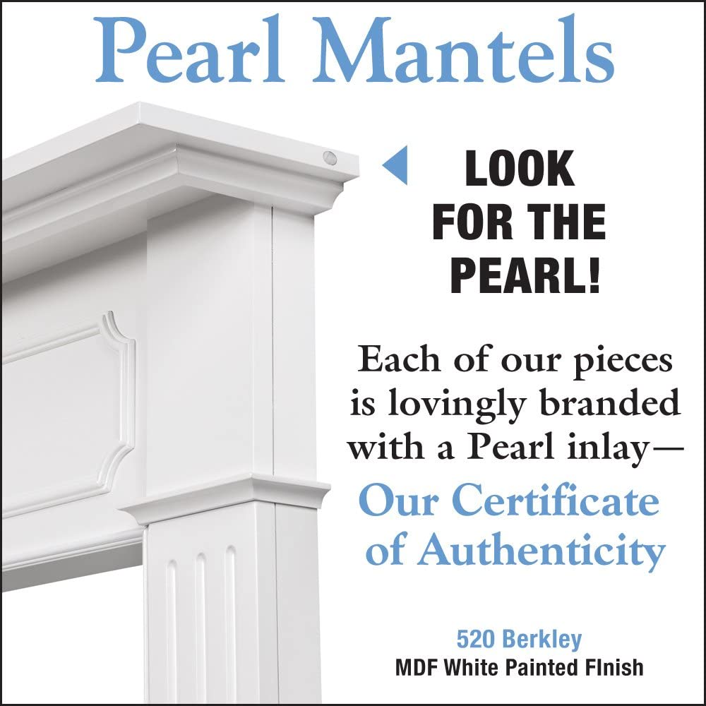 The Berkley 48 Fireplace Mantel MDF White Paint